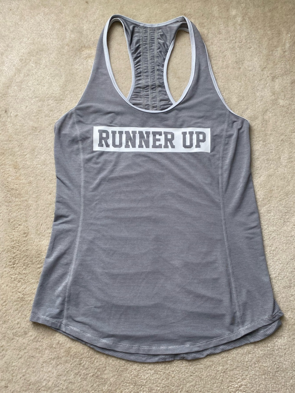 Lululemon Swiftly Tech Tank Top Womens Medium Gray Runner Up Racerback Yoga Sz 6